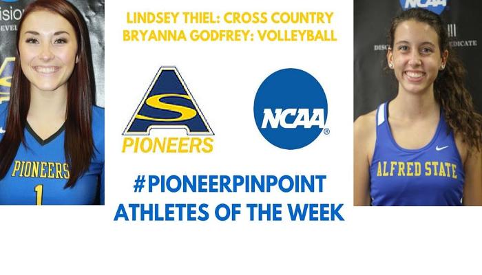 Godfrey and Thiel Named #PioneerPinpoint Athletes of the Week
