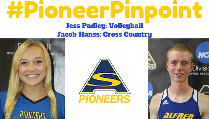 Padley and Hanss Named #PioneerPinpoint Athletes of the Week
