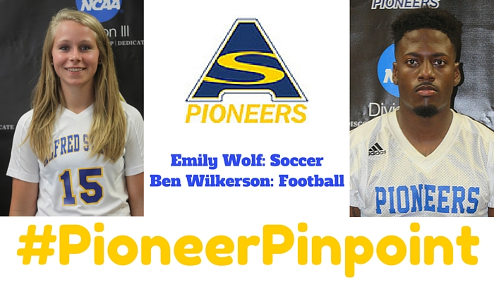 Wolf and Wilkerson Named #PioneerPinpoint Athletes of the Week