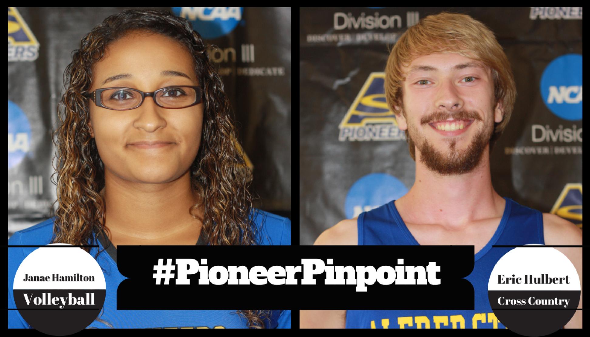 Hamilton and Hulbert Named #PioneerPinpoint Athletes of the Week
