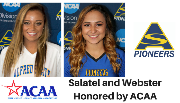 Michayla Salatel and Madison Webster honored by the ACAA