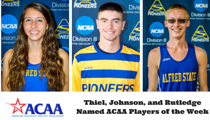 Lindsey Thiel, Ryan Johnson, and Shawn Rutledge named Athletes of the Week