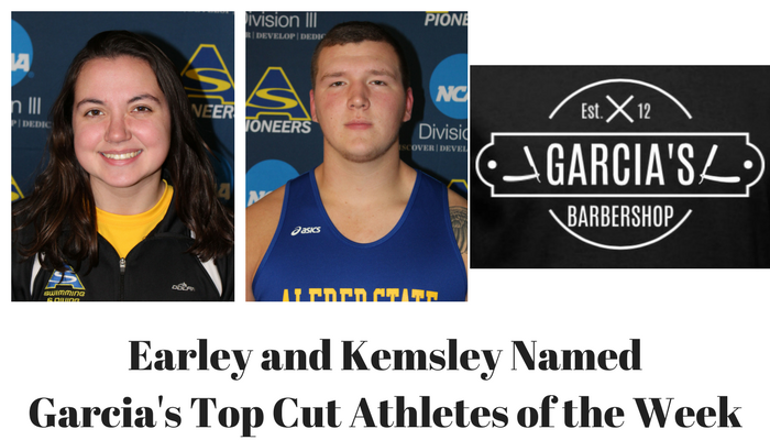 Lauren Earley and Paul Kemsley named Garcia's Top Cut Athlete of Week