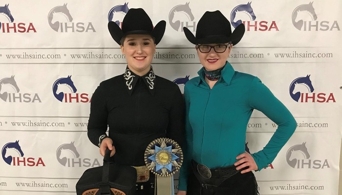 Alyssa Beardsley and Meagan Castoro at the IHSA National Championship
