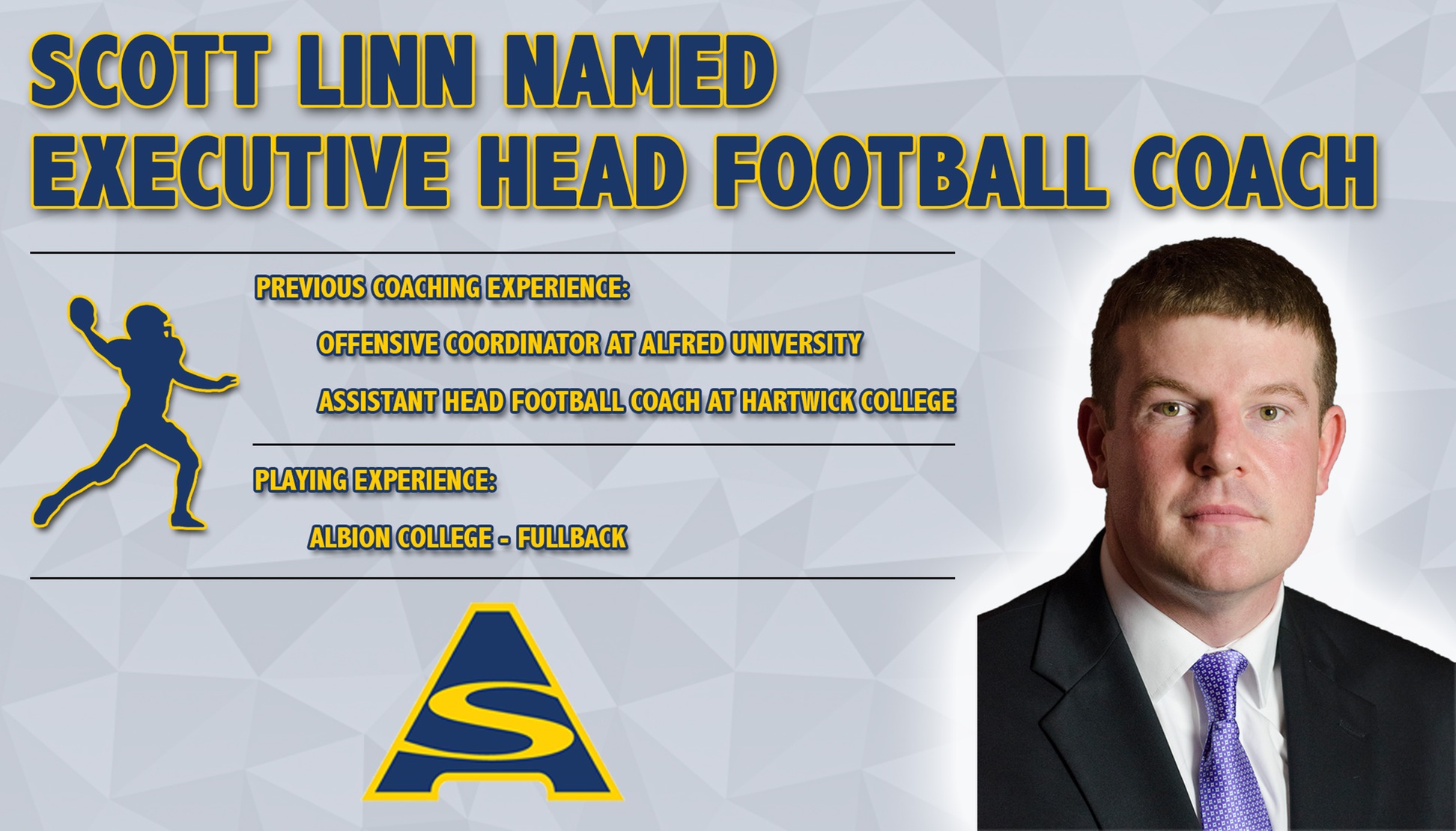 Scott Linn named new executive head football coach