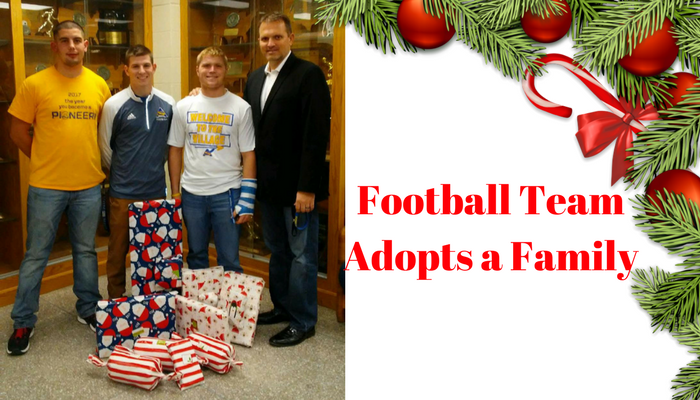 Football team adopts a family to give them Christmas