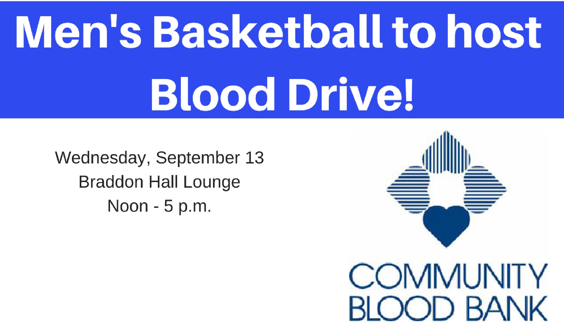Men's Basketball to Host Blood Drive