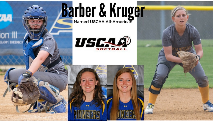 Barber and Kruger Named USCAA All-American