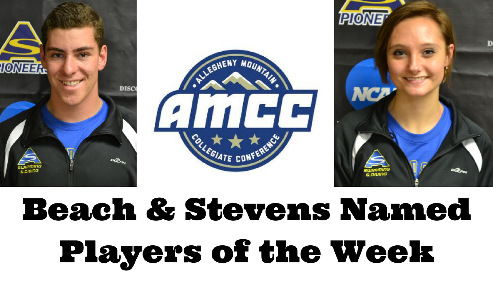 Stevens and Beach Earn AMCC Diving Honors