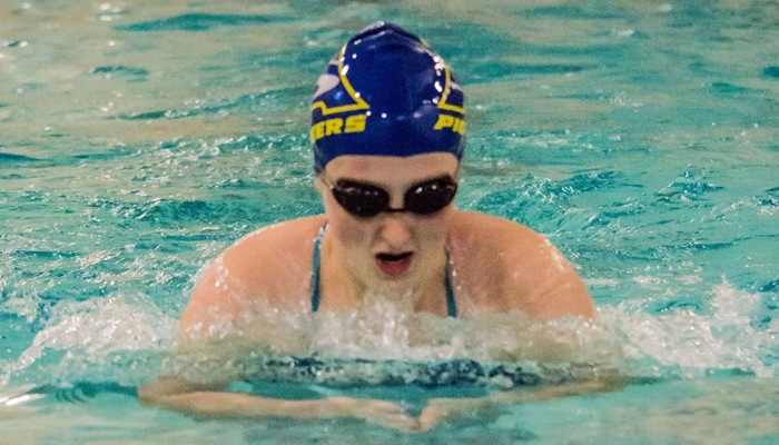 Breast stroke during home meet