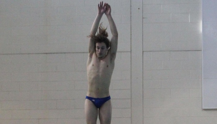 Austin Miller with the launch from the 1m board