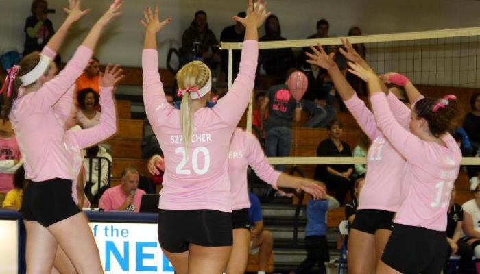 Houghton Defeats Lady Spikers in Four