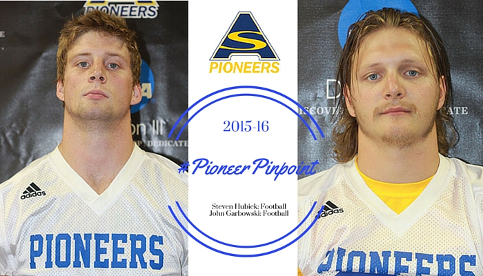 Hubick and Garbowski Named #Pioneer Pinpoint Athletes of the Week