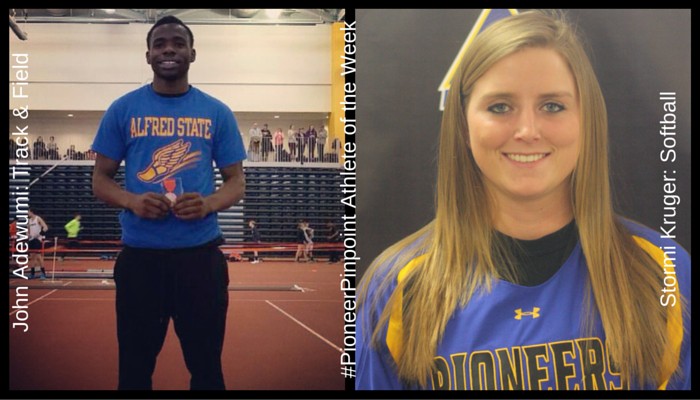Kruger and Adewumi Named #PioneerPinpoint Athletes of the Week