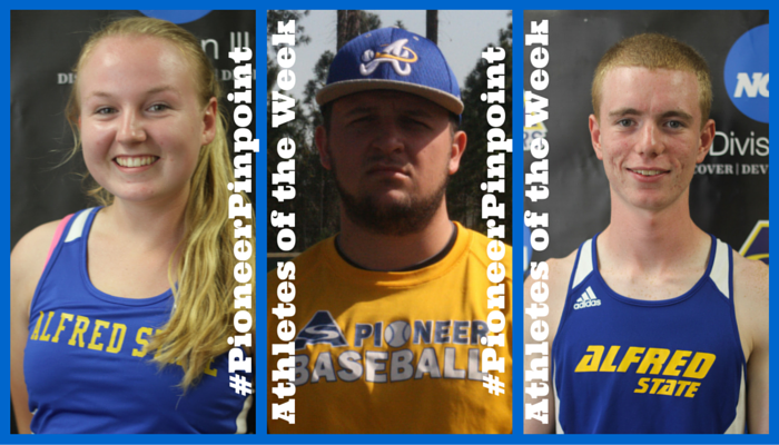 Byrnes, Hanss, and Sass, Named #PioneerPinpoint Athletes of the Week