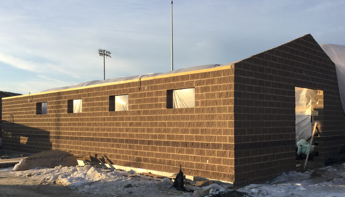 Work continues on the new locker room project at Pioneer Stadium