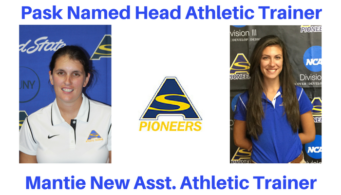 Pask Named Head Athletic Trainer, Mantie Named Assistant Trainer