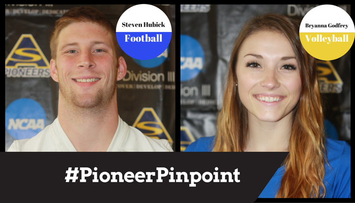 Godfrey and Hubick Named #PioneerPinpoint Athletes of the Week