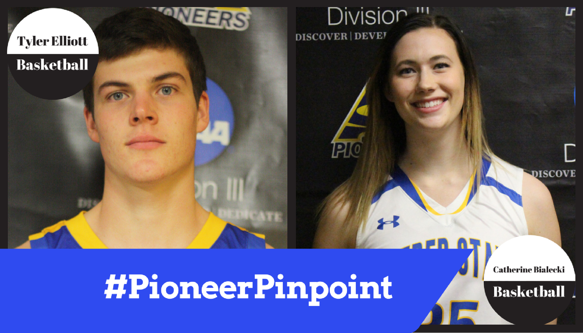Bialecki and Elliott Named #PioneerPinpoint Athletes of the Week