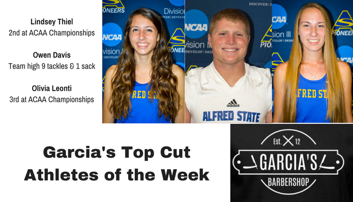 October 30th Garcia's Top Cut Athletes of the Week - Lindsey Thiel, Owen Davis, and Olivia Leonti