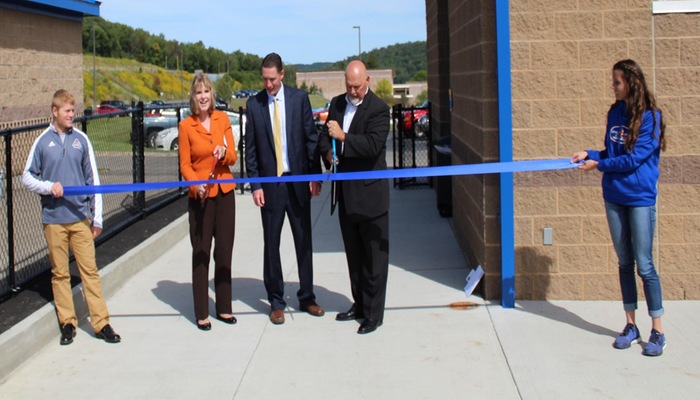 Alfred State Cuts Ribbon to New Locker Room Facility at Pioneer Stadium