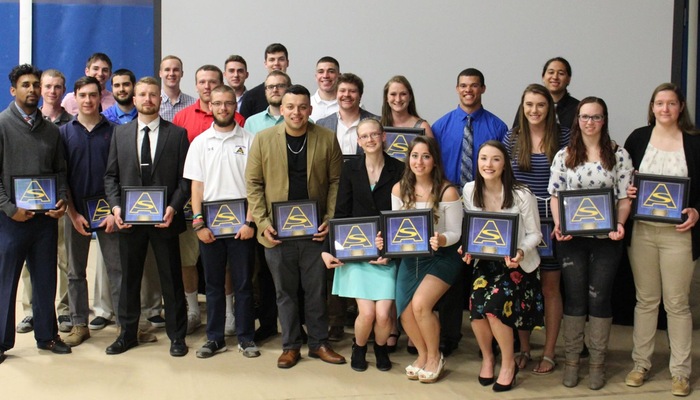 4-Year athletes recognized at the End of the Year Awards Ceremony.