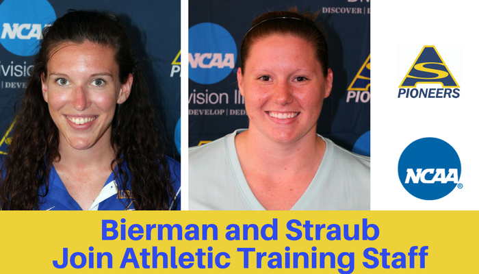 Bierman and Straub Join Athletic Training Staff