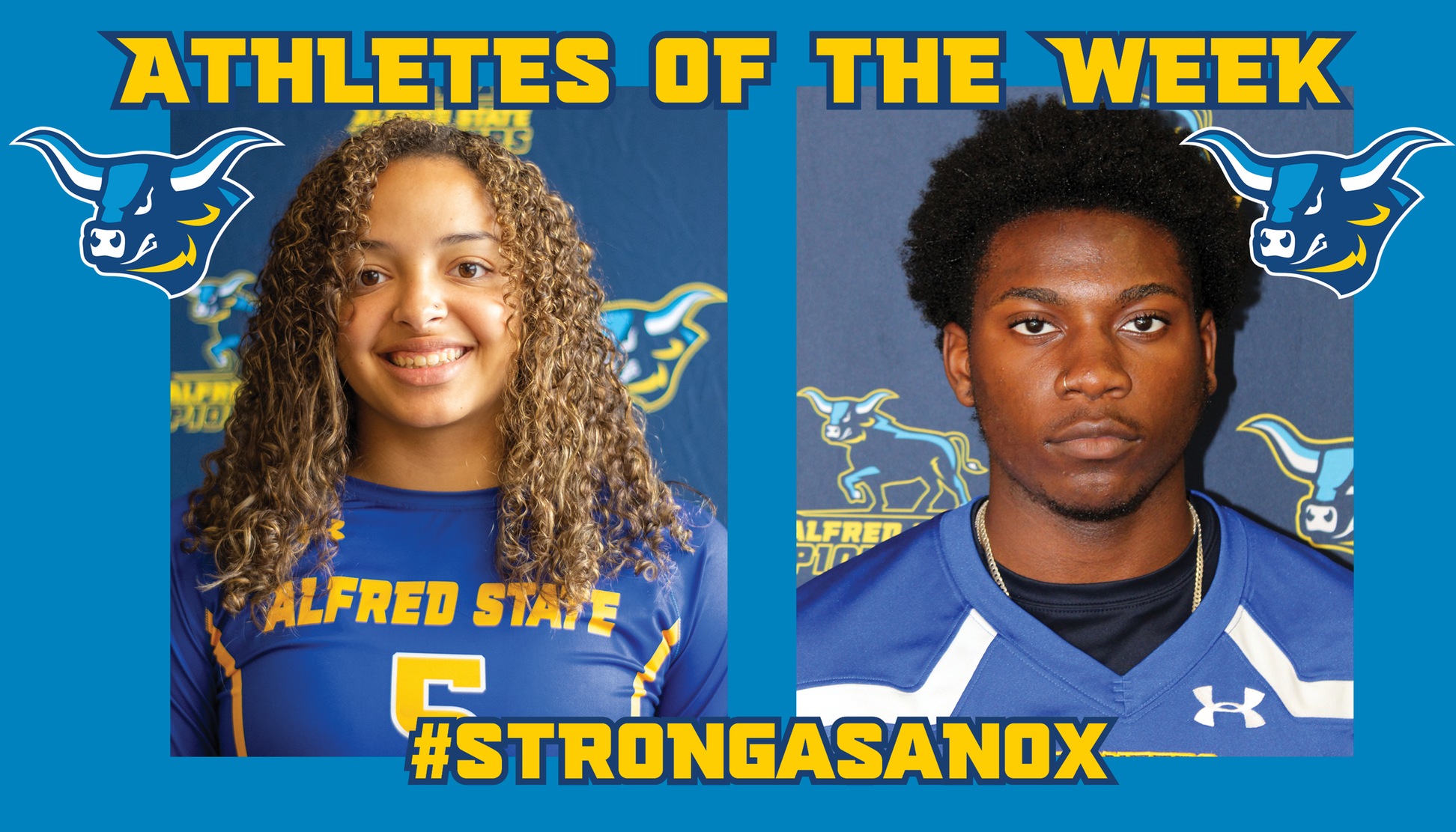 Kiara Perkins and Andrew Pierre-Paul Named Alfred State Athletes of the Week