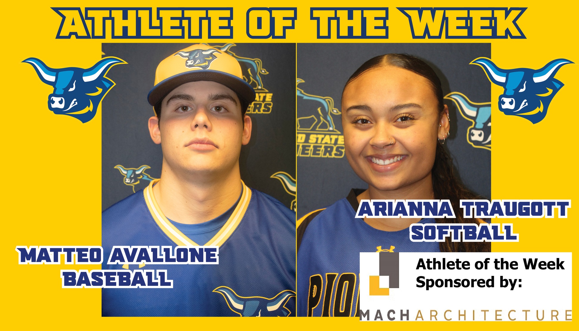 Arianna Traugott and Matteo Avallone named Athletes of the Week