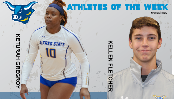 Keturah Gregory and Kellen Fletcher Named Alfred State Athletes of the Week.