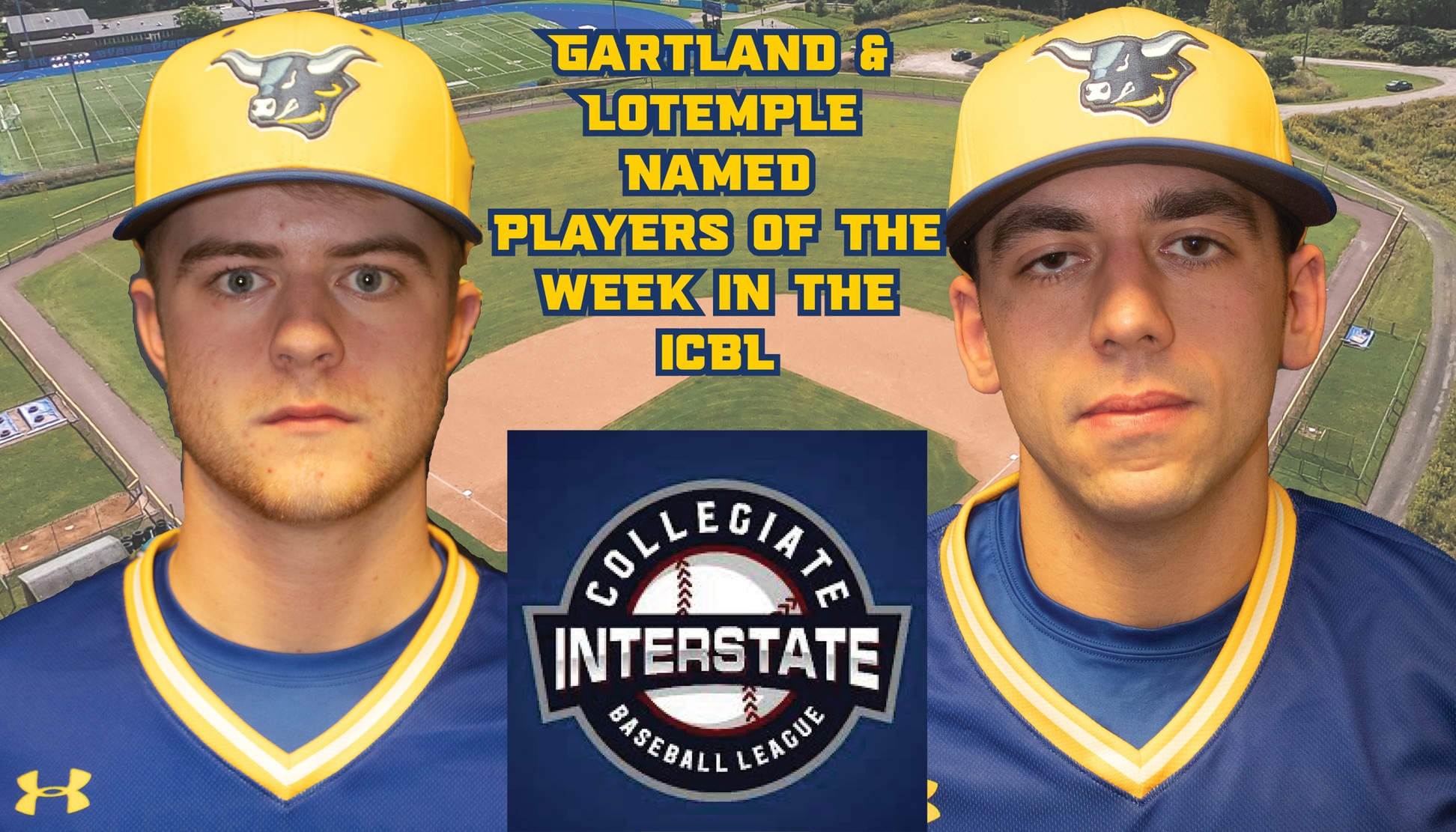 AJ Gartland and Justin LoTemple named Interstate Collegiate Baseball League Players of the Week