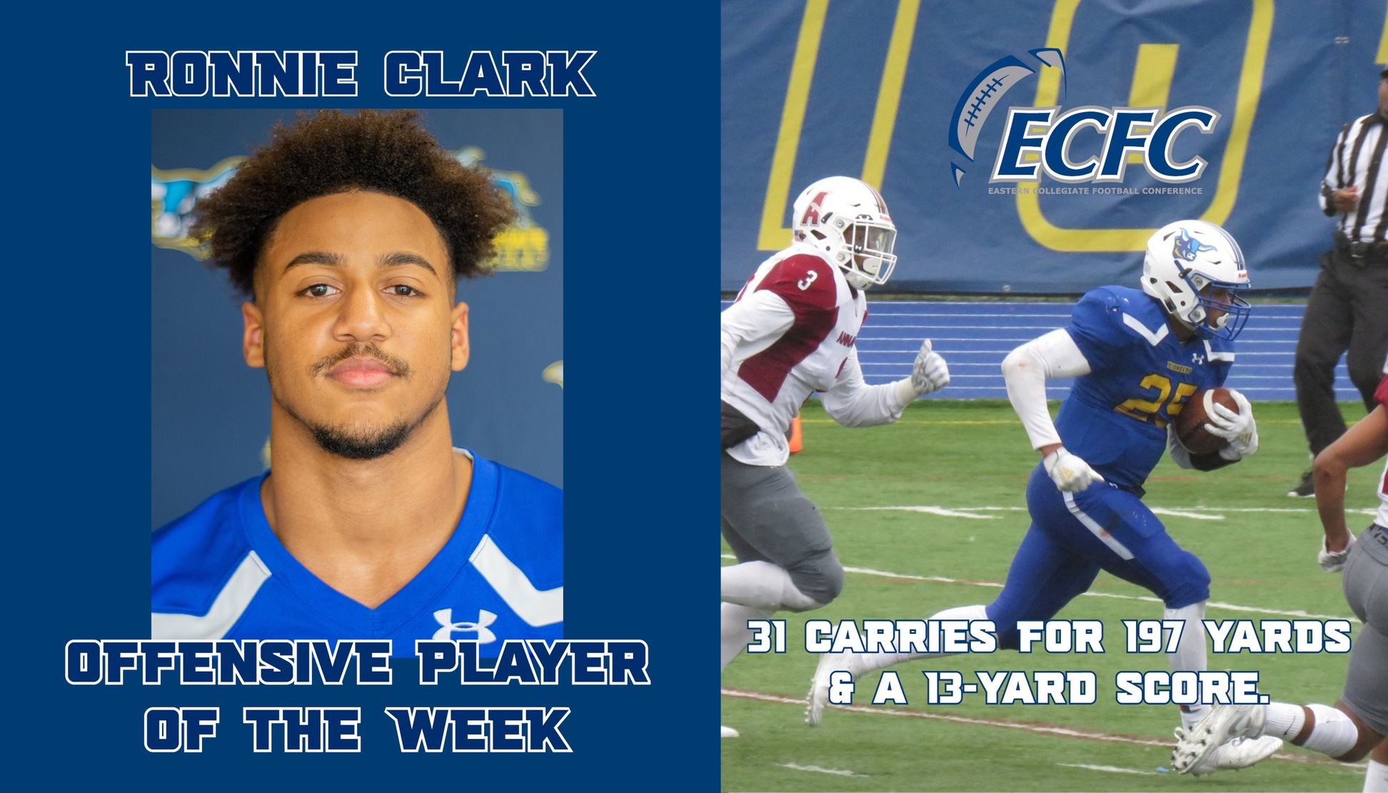 Ronnie Clark was named ECFC Offensive Player of the Week