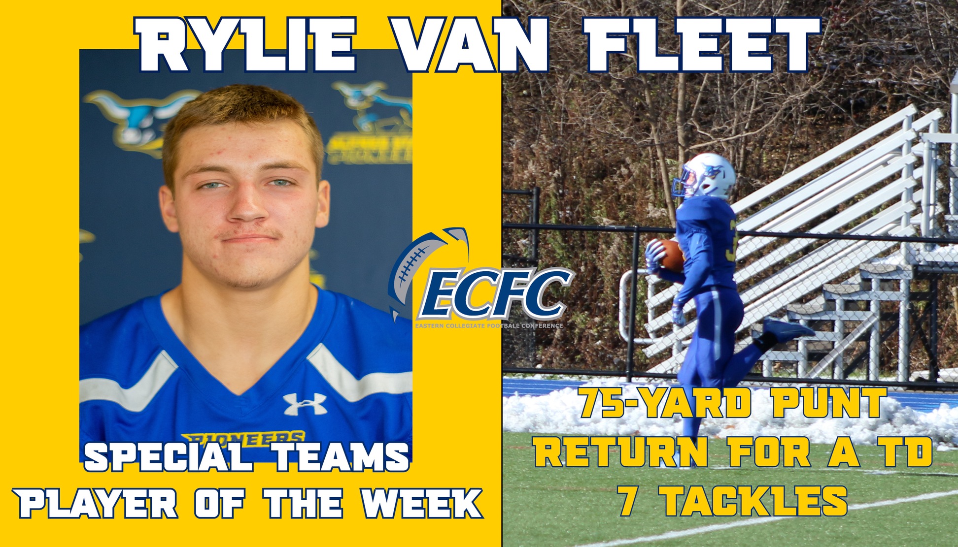 Rylie Van Fleet named Special Teams Player of the Week.