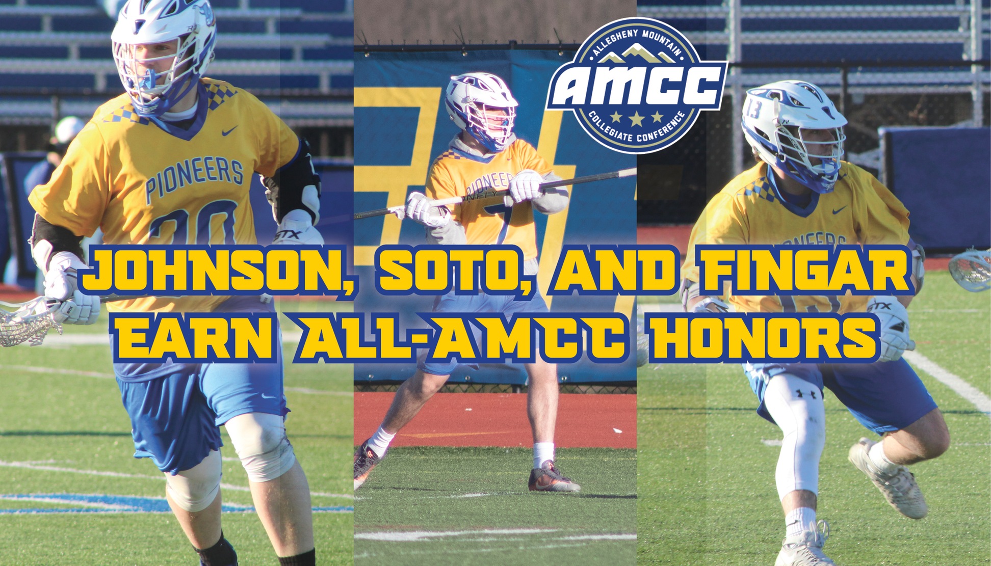 All-AMCC Lacrosse Selections - Joe Johnson, AJ Soto, and Scott Fingar