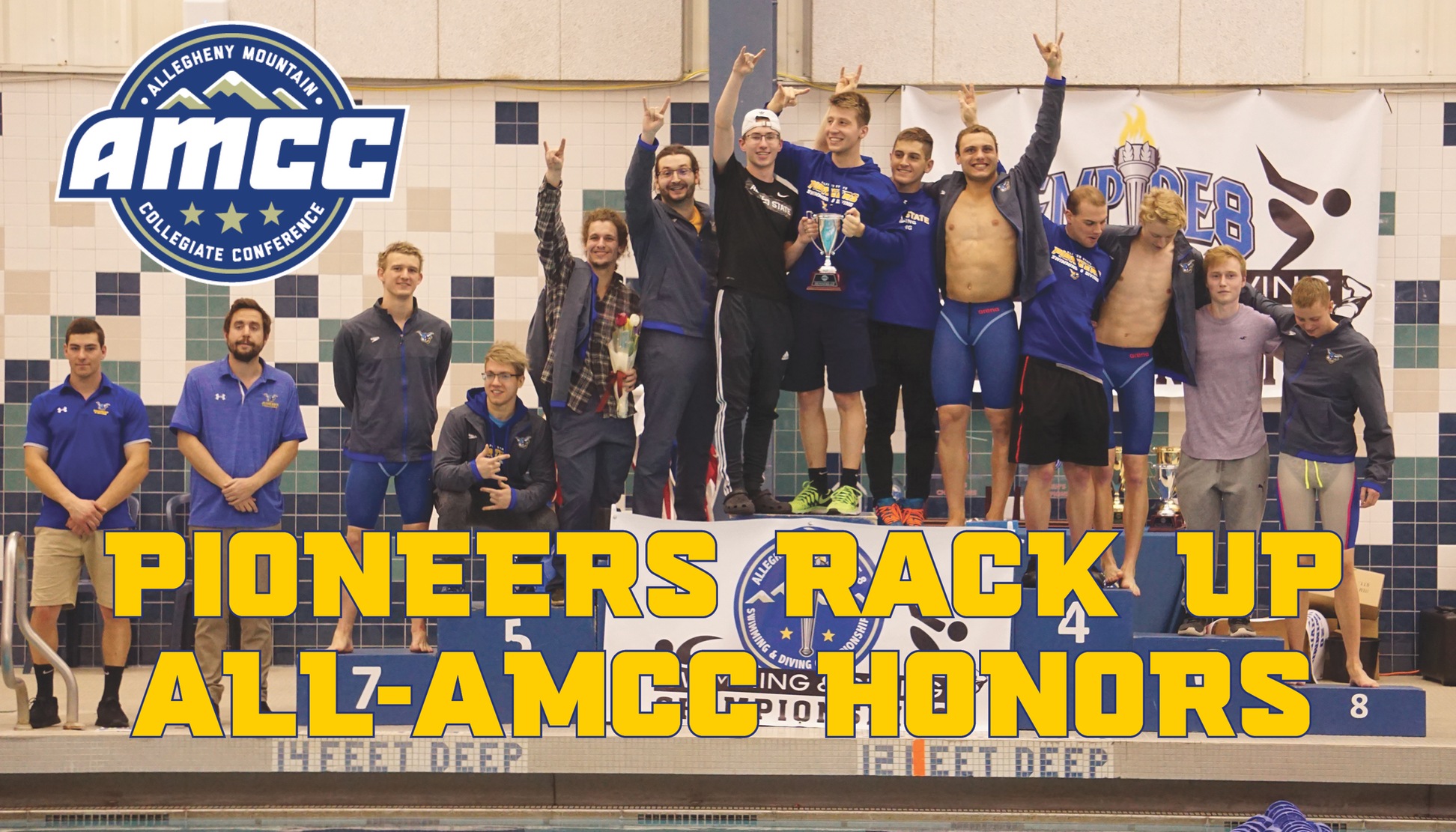 Pioneer Men Swimming & Diving Rack up All-AMCC Honors