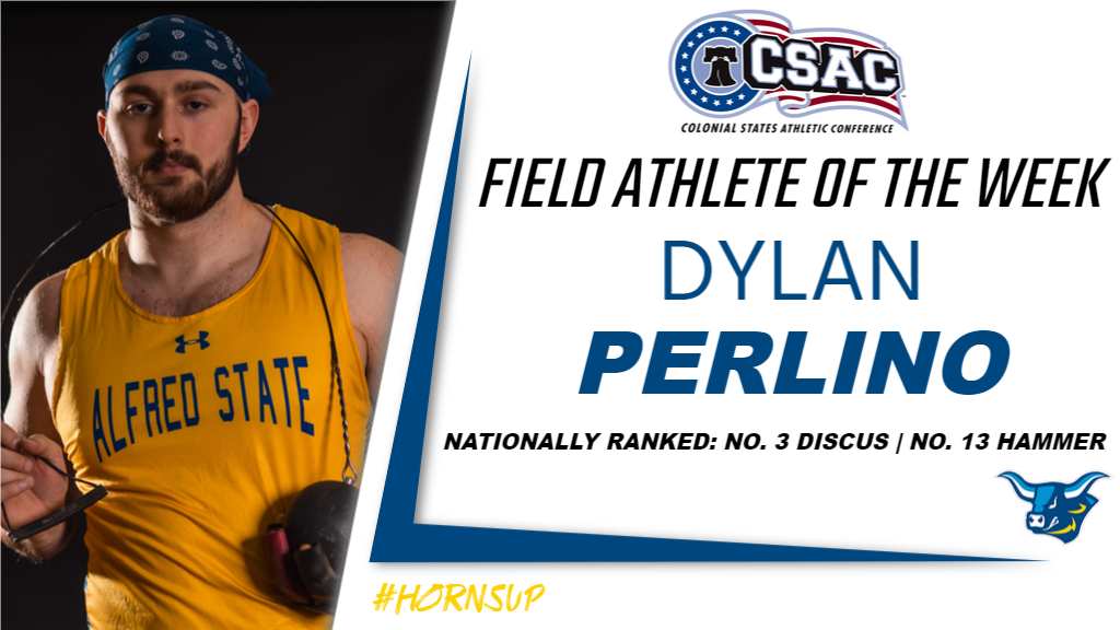 Perlino Nationally Ranked, Named CSAC Field Athlete of the Week