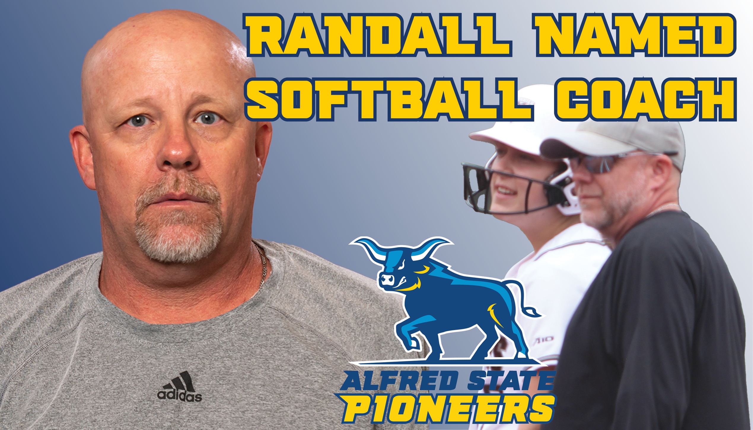 Todd Randall named softball coach

Pictured is a head shot of Randall and a picture of Randall with a student-athlete.