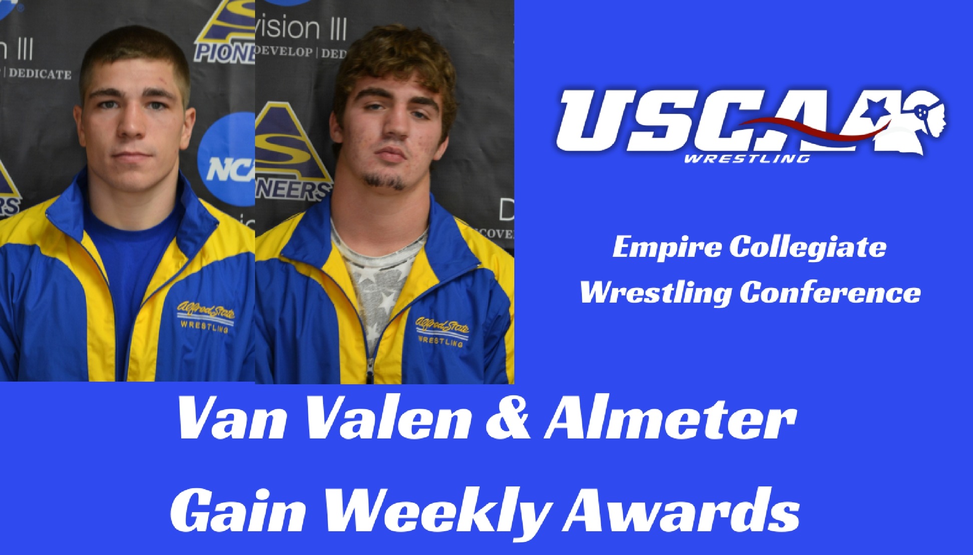 Van Valen and Almeter Earn Weekly Honors