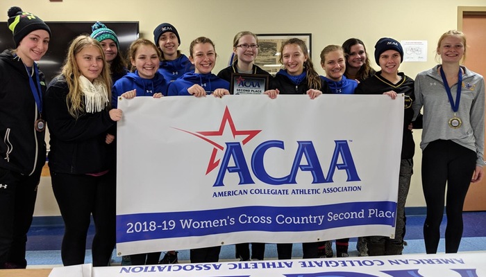 The women's cross country team finished 2nd at the ACAA Championships