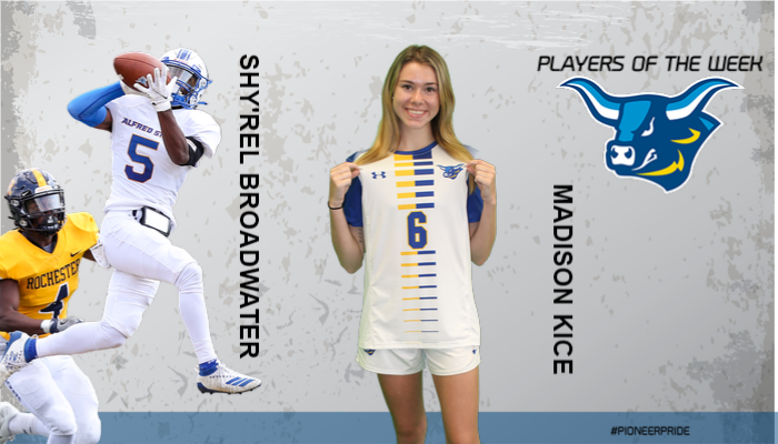 Shy'rel Broadwater and Madison Kice have been named Athletes of the Week.