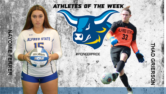 Nayomie Ferrer and Thad Grierson named Alfred State Athletes of the Week