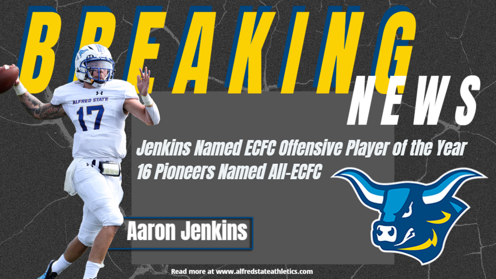 Aaron Jenkins Named ECFC Offensive Player of the Year - 16 Pioneers Named All-ECFC